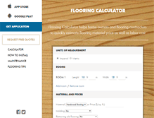 Tablet Screenshot of flooringcalc.com